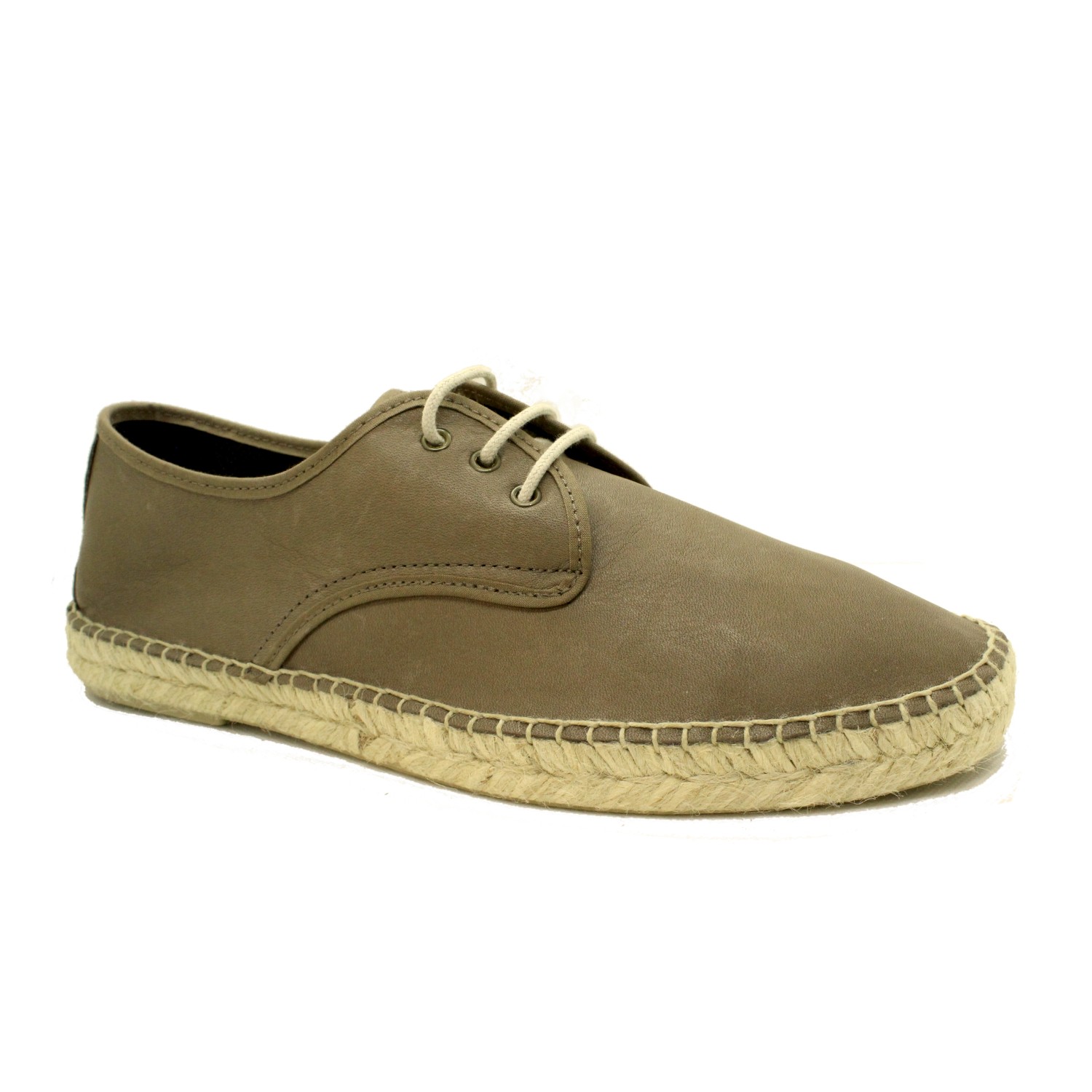 Espadrille BROUILLARTA - Cuir Taupe - Pointure : 44, Couleur : Taupe