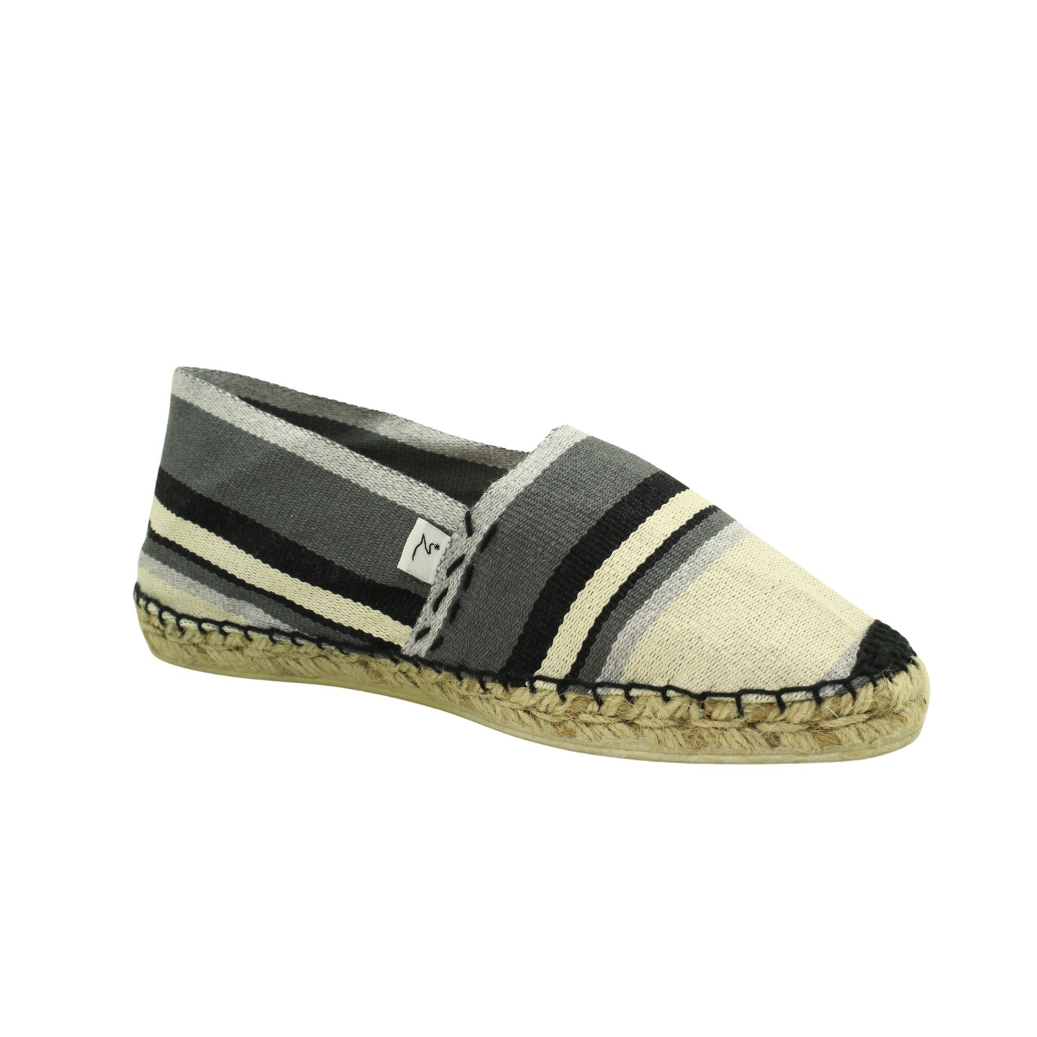 Espadrille grise rayée POLIS - Pointure : 45, Couleur : Gris, Imperméabilisation (+6,00€) : Oui