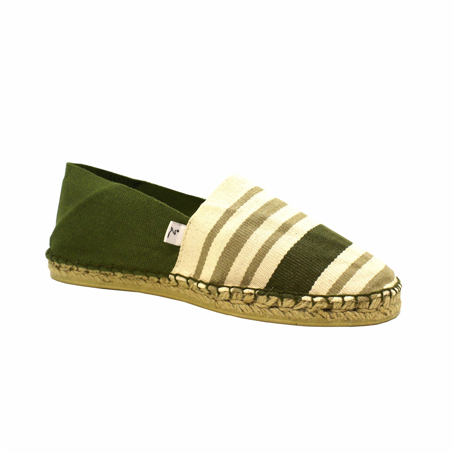 Espadrille kaki rayé PIKOK - Pointure : 43, Couleur : Kaki, Imperméabilisation (+6,00€) : Non