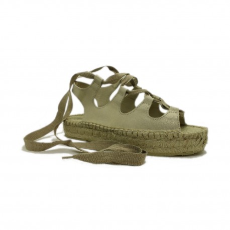 Espadrille femme COURONNE BOREALE or