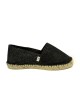 espadrille en coton noir pailleté