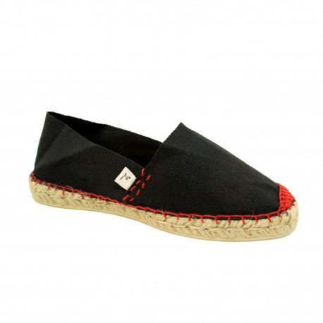 ARCTURUS espadrille noire fil rouge Espadrilles Zetoiles