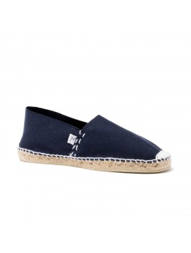 Alcyone – Espadrille marine à fil blanc