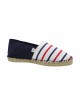 EPIBI - Espadrille rayée bleu, blanc, rouge