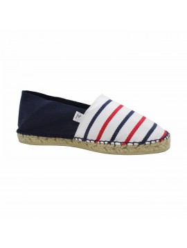 EPIBI - Espadrille rayée bleu, blanc, rouge