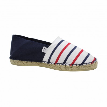 EPIBI - Espadrille rayée bleu, blanc, rouge