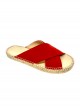 Toucan - espadrilles à brides rouges avec semelle confort