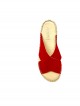 Toucan - espadrilles à brides rouges avec semelle confort