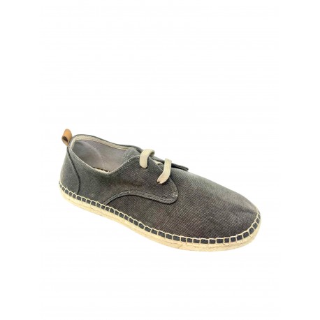 Espadrilles gris délavé à lacets chic décontracté