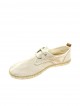 Espadrille couleur lin Lombardi - type Derby, semelle en corde façon Zétoiles
