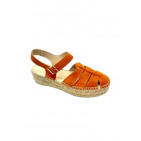ORION espadrilles double semelle couleur orange