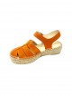 ORION espadrilles double semelle couleur orange