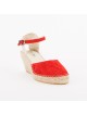 Andromède - espadrille fantaisie à talon compensé, avant fermé