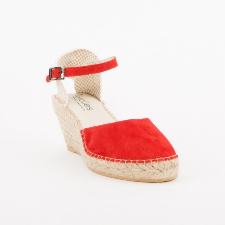Andromède - espadrille fantaisie à talon compensé, avant fermé