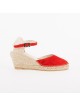 Andromède - espadrille fantaisie à talon compensé, avant fermé