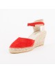 Andromède - espadrille fantaisie à talon compensé, avant fermé